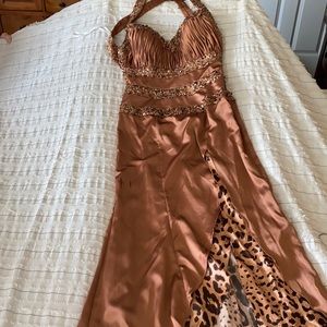 Copper Formal with Cheetah underlay